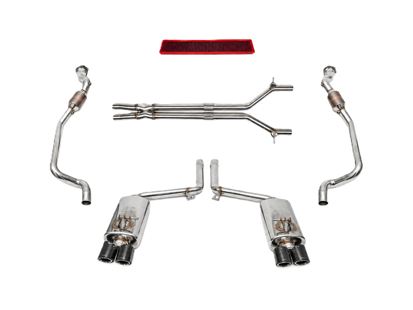 Fabspeed Exhaust Performance Package, Carbon Fiber WITHOUT ECU Upgrade. Porsche 970 Panamera Turbo / Turbo S (2010-2016) - 97004420015 - FS.POR.970T.SC, FS.POR.970T.XP, FB582/20, FS.POR.970T.MAXC